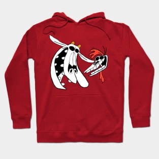 Cow And Chicken Skulls Hoodie